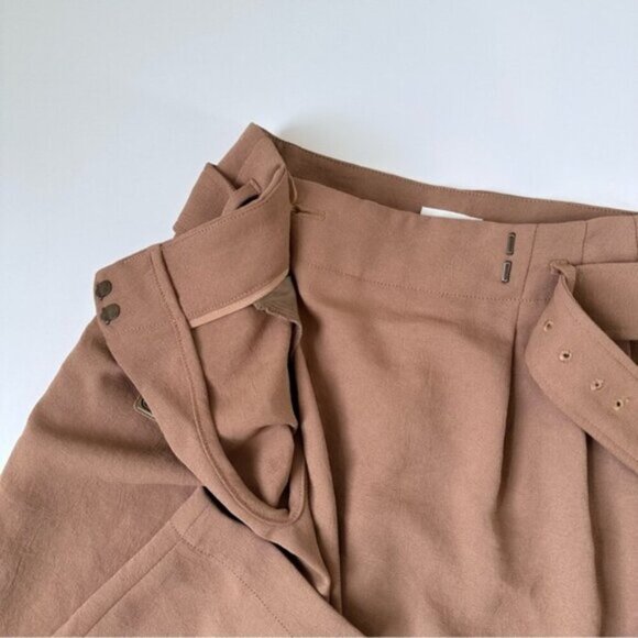 ARITIZIA Wilfred Messaux Crossover Pant Trousers in Camel Women's Size XS Flowy - Picture 7 of 16